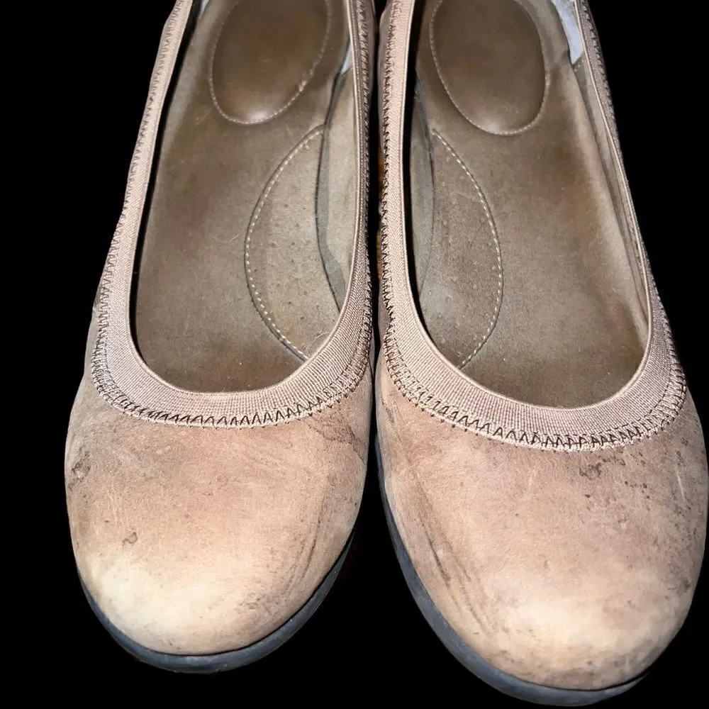 Laura Lansdale brown leather comfort‎ Bailey flat women’s size 9M